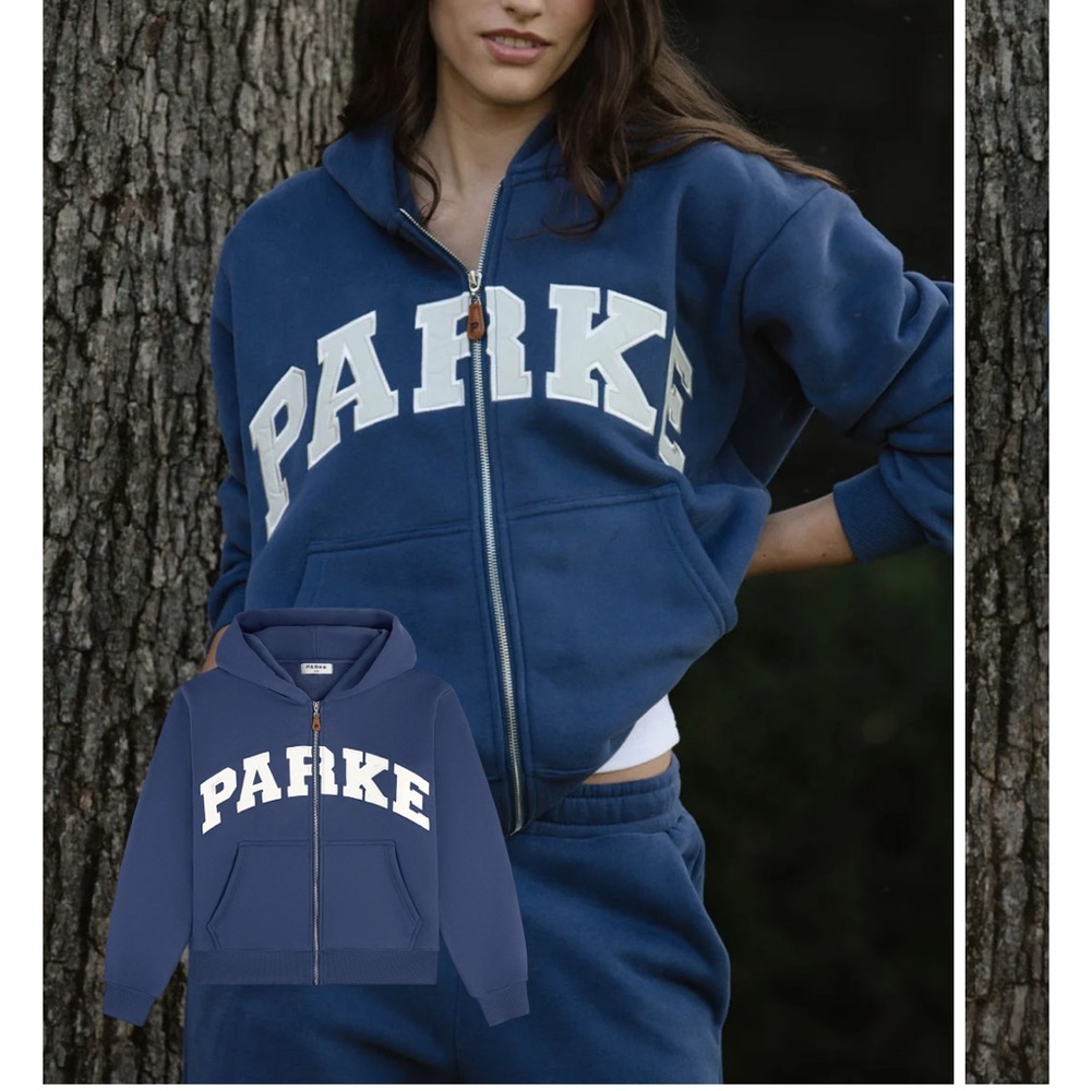 Parke Navy Blue Zip Up